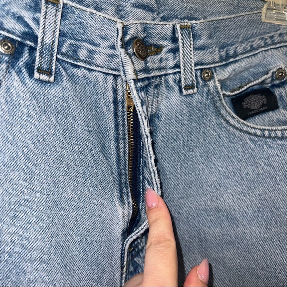 Vintage 2001 Harley-Davidson USA Made High Rise Mom Jeans 6P Light Wash - Picture 10 of 16